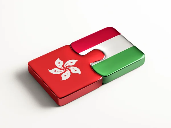 Hongarije Hong Kong puzzel Concept — Stockfoto