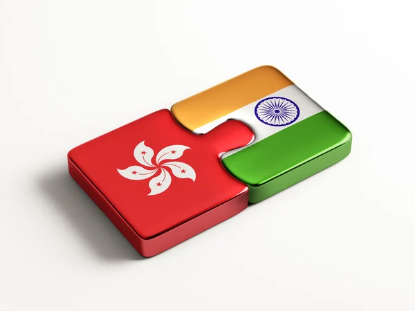 India Hong Kong Puzzle Concepto — Foto de Stock