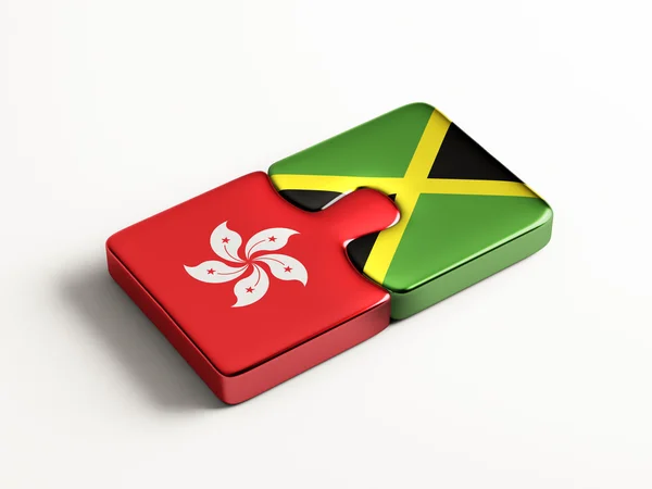 Jamaica Hong Kong  Puzzle Concept — Stock Photo, Image