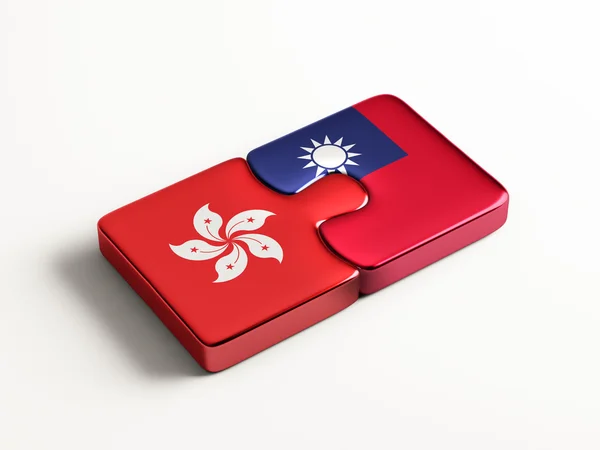 Conceito de quebra-cabeça de Hong Kong de Taiwan — Fotografia de Stock