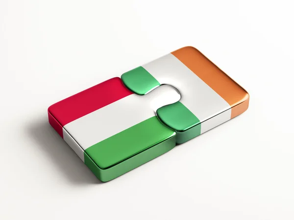 Hungary Ireland  Puzzle Concept — Stock Photo, Image