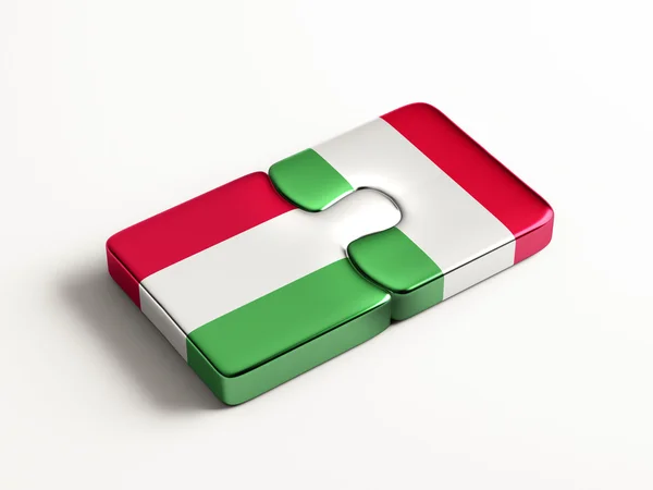 Italië Hongarije puzzel Concept — Stockfoto