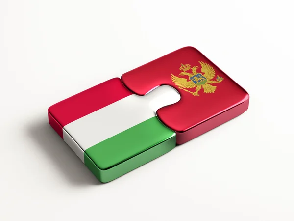 Montenegro Hongarije puzzel Concept — Stockfoto