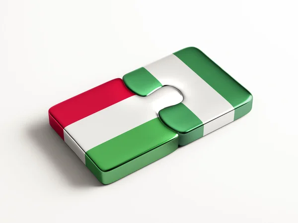 Nigeria Hungary  Puzzle Concept — Stock Photo, Image
