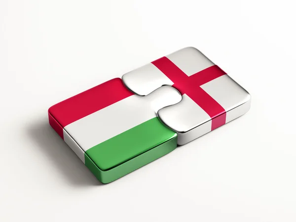 Inglaterra Hungria Puzzle Concept — Fotografia de Stock