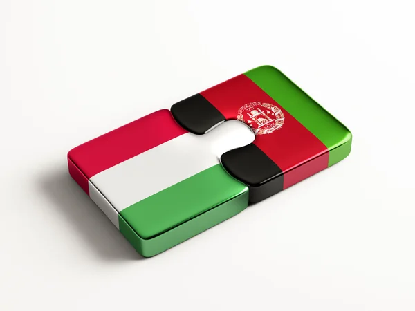 Afghanistan Ungheria Puzzle Concept — Foto Stock