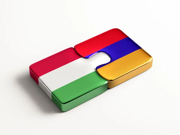 Armenia Ungheria Puzzle Concept — Foto Stock