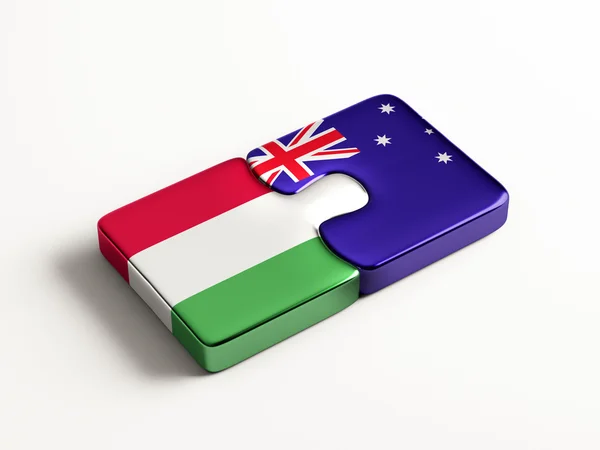 Australië Hongarije puzzel Concept — Stockfoto