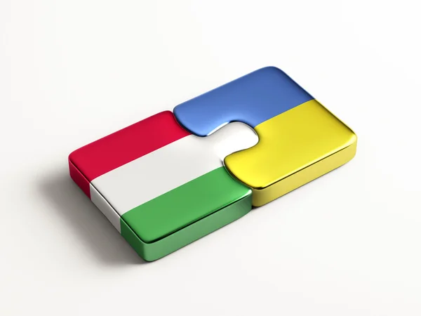 Ucrania Hungría Puzzle Concepto —  Fotos de Stock