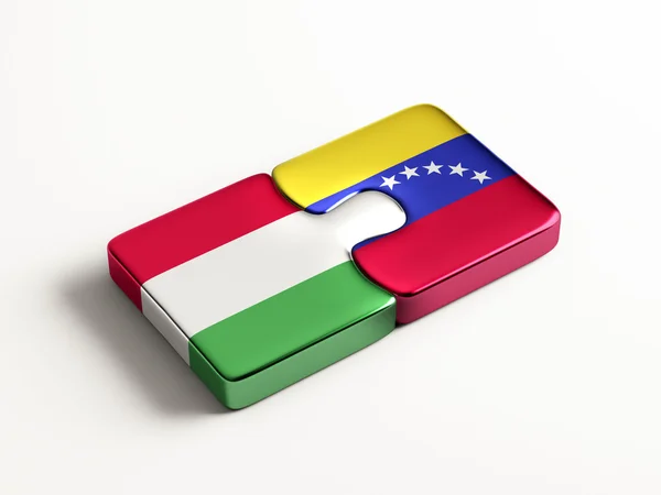 Venezuela Ungern pussel koncept — Stockfoto