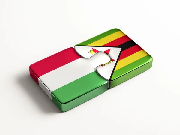 Zimbabwe Hungría Puzzle Concepto —  Fotos de Stock