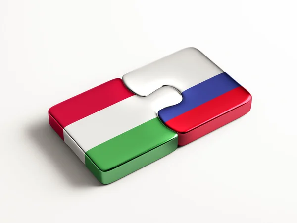 러시아 헝가리 퍼즐 개념 — 스톡 사진
