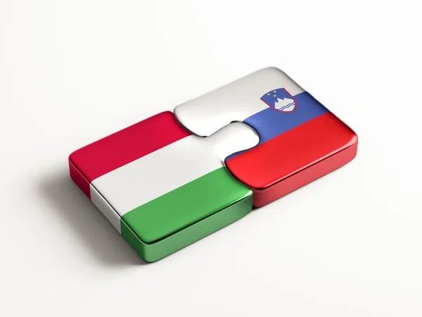 Slovénie Hongrie Puzzle Concept — Photo