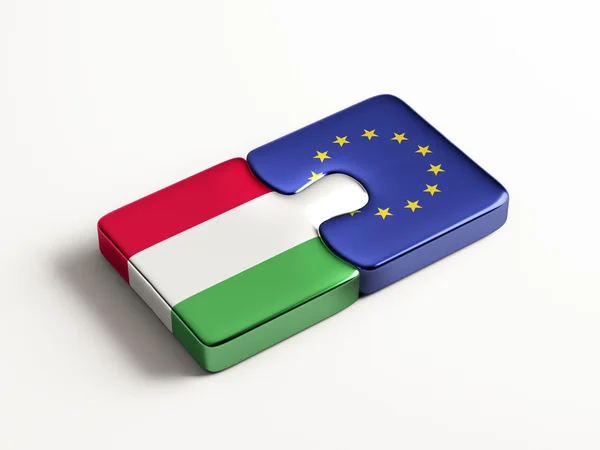 Union européenne Hongrie Puzzle Concept — Photo