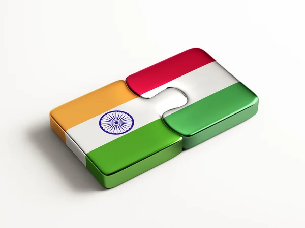 India Hungría Puzzle Concepto — Foto de Stock