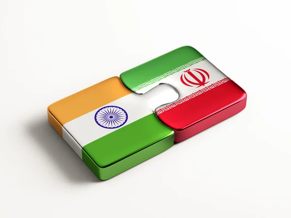 Iran Indien pussel koncept — Stockfoto