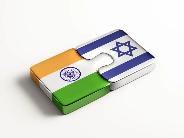 Israel India  Puzzle Concept — Stock Photo, Image