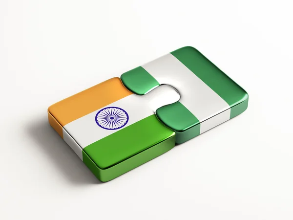 Nigéria Índia Puzzle Concept — Fotografia de Stock