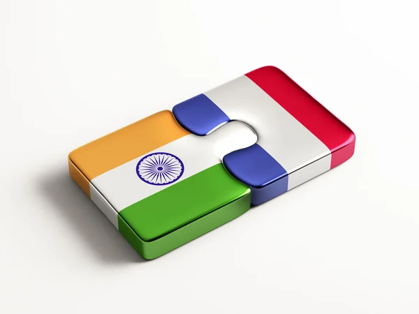 Frankrike Indien pussel koncept — Stockfoto
