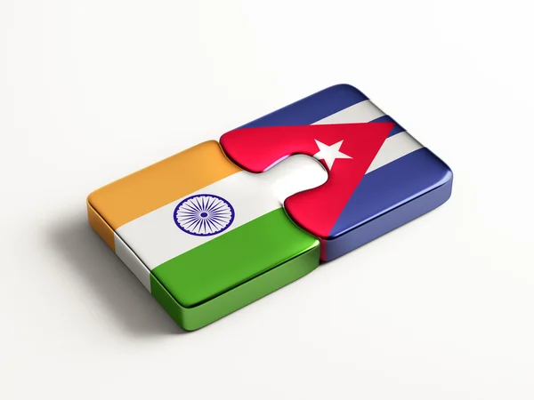 Cuba Índia Puzzle Concept — Fotografia de Stock