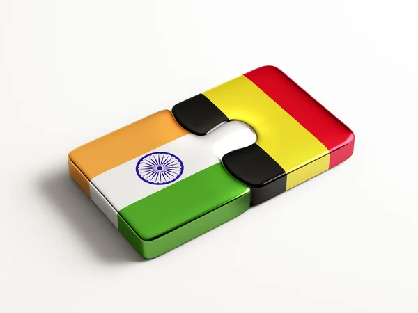 Bélgica Índia Puzzle Concept — Fotografia de Stock