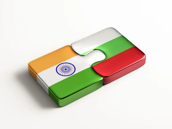 Bulgária Índia Puzzle Concept — Fotografia de Stock