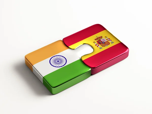 Espanha Índia Puzzle Concept — Fotografia de Stock