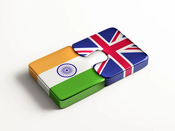 Verenigd Koninkrijk India puzzel Concept — Stockfoto