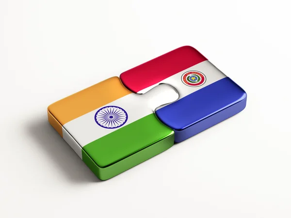 Paraguai Índia Puzzle Concept — Fotografia de Stock