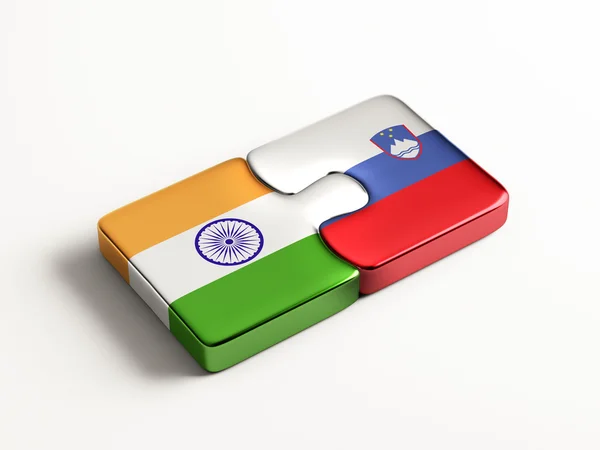 Eslovénia Índia Puzzle Concept — Fotografia de Stock