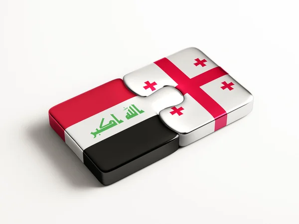 Irak Georgien pussel koncept — Stockfoto