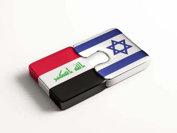イスラエル イラク パズル コンセプト — ストック写真