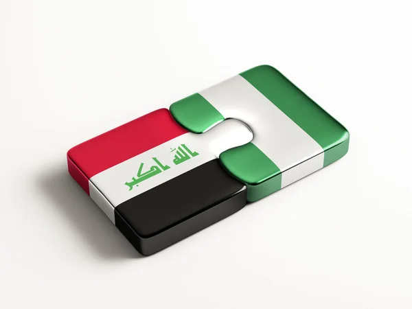 Nigeria Iraq  Puzzle Concept — Stock Photo, Image