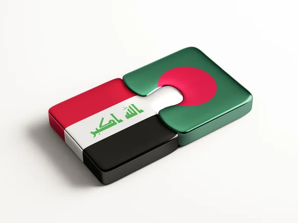 Bangladesh Iraq Puzzle Concepto — Foto de Stock