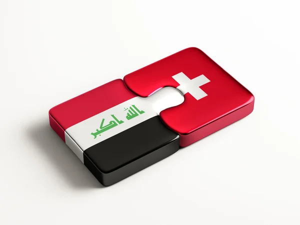 Schweiz Irak pussel koncept — Stockfoto