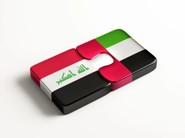 Förenade Arabemiraten Irak pussel koncept — Stockfoto