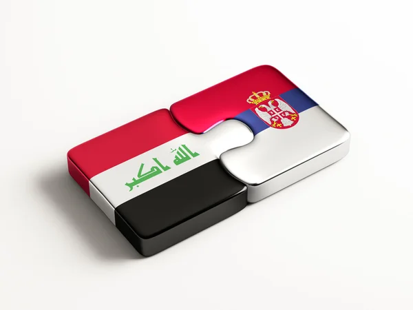 Servië Irak puzzel Concept — Stockfoto