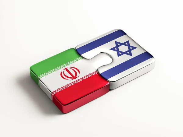 Israël Iran Puzzle Concept — Photo