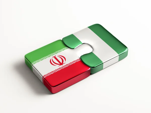 Nigeria Iran pussel koncept — Stockfoto