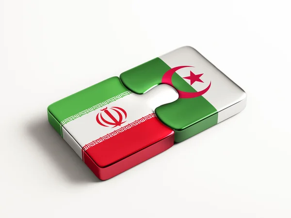 Argélia Iran Puzzle Concept — Fotografia de Stock