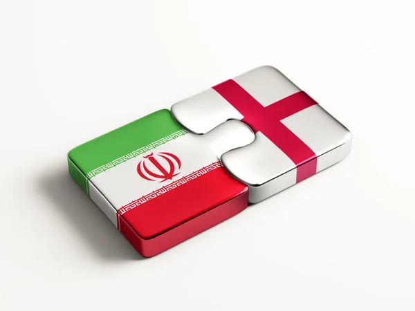 Inglaterra Irán Puzzle Concepto —  Fotos de Stock