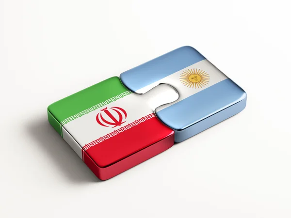 Argentina Iran pussel koncept — Stockfoto