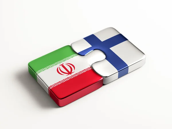Finlândia Iran Puzzle Concept — Fotografia de Stock
