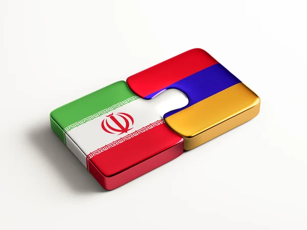 Armenia Iran  Puzzle Concept — Stock Photo, Image