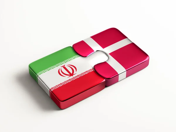 Denemarken Iran puzzel Concept — Stockfoto