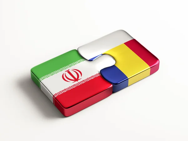 Romania Iran  Puzzle Concept — Stock Photo, Image