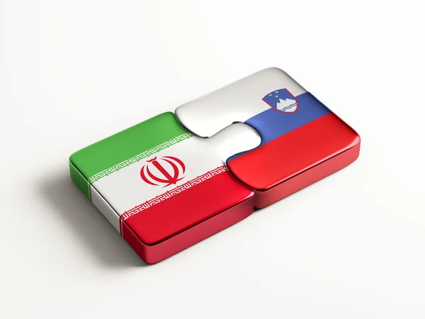 Slovenia Iran  Puzzle Concept — Stock Photo, Image