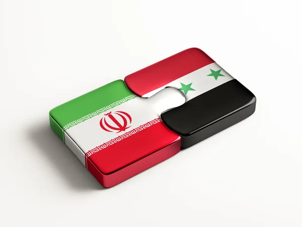 Syrië Iran puzzel Concept — Stockfoto