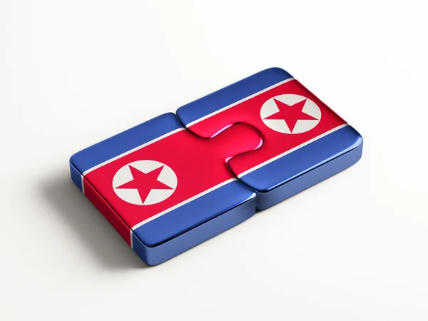 Conceito de Puzzle da Coreia do Norte — Fotografia de Stock