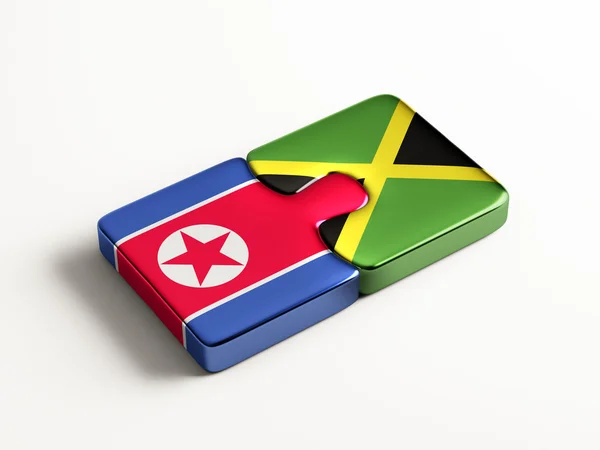 ジャマイカ北朝鮮パズル コンセプト — ストック写真